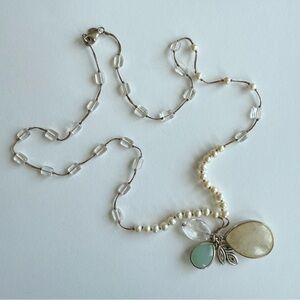 Silpada Genuine Pearl and Semi-Precious Gemstone Long Necklace